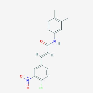 molecular formula C17H15ClN2O3 B5797872 3-(4-chloro-3-nitrophenyl)-N-(3,4-dimethylphenyl)acrylamide 