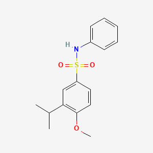 molecular formula C16H19NO3S B5797879 3-isopropyl-4-methoxy-N-phenylbenzenesulfonamide 
