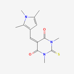 molecular formula C14H17N3O2S B5797905 1,3-dimethyl-2-thioxo-5-[(1,2,5-trimethyl-1H-pyrrol-3-yl)methylene]dihydro-4,6(1H,5H)-pyrimidinedione 