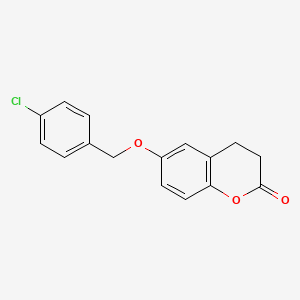 molecular formula C16H13ClO3 B5797940 6-[(4-chlorobenzyl)oxy]-2-chromanone 