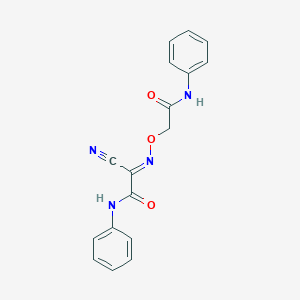 molecular formula C17H14N4O3 B5797941 2-[(2-anilino-2-oxoethoxy)imino]-2-cyano-N-phenylacetamide 
