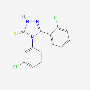 molecular formula C14H9Cl2N3S B5797973 5-(2-chlorophenyl)-4-(3-chlorophenyl)-2,4-dihydro-3H-1,2,4-triazole-3-thione 