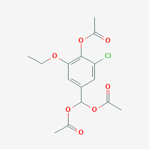 molecular formula C15H17ClO7 B5797989 [4-(acetyloxy)-3-chloro-5-ethoxyphenyl]methylene diacetate 