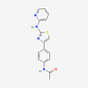 molecular formula C16H14N4OS B5798000 N-{4-[2-(2-pyridinylamino)-1,3-thiazol-4-yl]phenyl}acetamide 