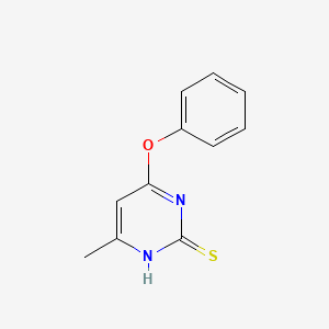 molecular formula C11H10N2OS B5798002 4-methyl-6-phenoxy-2-pyrimidinethiol 