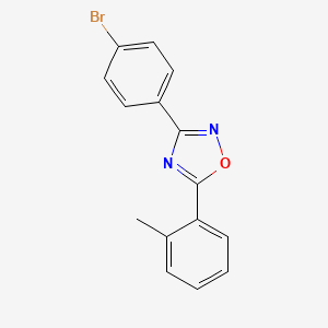 molecular formula C15H11BrN2O B5798030 3-(4-bromophenyl)-5-(2-methylphenyl)-1,2,4-oxadiazole 