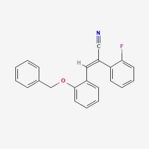 molecular formula C22H16FNO B5798048 3-[2-(benzyloxy)phenyl]-2-(2-fluorophenyl)acrylonitrile 