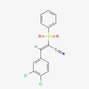 molecular formula C15H9Cl2NO2S B5798049 3-(3,4-dichlorophenyl)-2-(phenylsulfonyl)acrylonitrile 