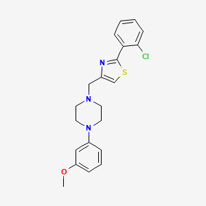molecular formula C21H22ClN3OS B5798057 1-{[2-(2-chlorophenyl)-1,3-thiazol-4-yl]methyl}-4-(3-methoxyphenyl)piperazine 