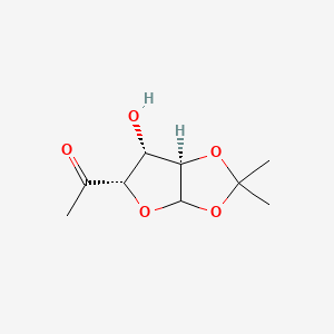 B579806 1-[(5S,6R,6aR)-6-hydroxy-2,2-dimethyl-3a,5,6,6a-tetrahydrofuro[2,3-d][1,3]dioxol-5-yl]ethanone CAS No. 19189-70-9