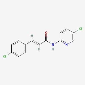 molecular formula C14H10Cl2N2O B5798069 3-(4-chlorophenyl)-N-(5-chloro-2-pyridinyl)acrylamide 