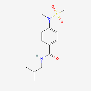 molecular formula C13H20N2O3S B5798091 N-isobutyl-4-[methyl(methylsulfonyl)amino]benzamide 