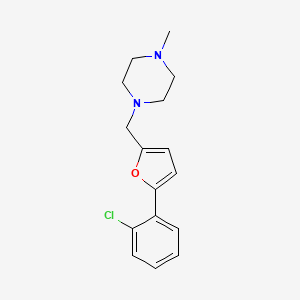 molecular formula C16H19ClN2O B5798109 1-{[5-(2-chlorophenyl)-2-furyl]methyl}-4-methylpiperazine 