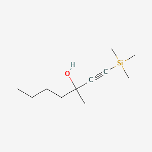 3-Methyl-1-(trimethylsilyl)hept-1-YN-3-OL