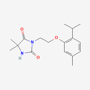 molecular formula C17H24N2O3 B5798123 3-[2-(2-isopropyl-5-methylphenoxy)ethyl]-5,5-dimethyl-2,4-imidazolidinedione 