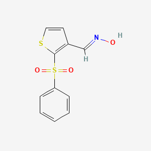 molecular formula C11H9NO3S2 B5798143 2-(phenylsulfonyl)-3-thiophenecarbaldehyde oxime 