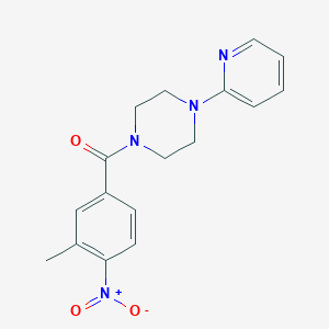molecular formula C17H18N4O3 B5798157 1-(3-methyl-4-nitrobenzoyl)-4-(2-pyridinyl)piperazine 
