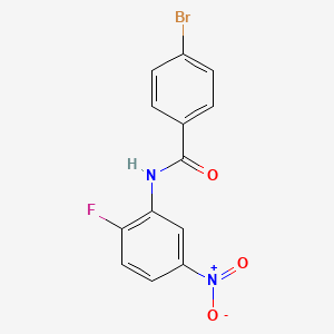 molecular formula C13H8BrFN2O3 B5798180 4-bromo-N-(2-fluoro-5-nitrophenyl)benzamide 