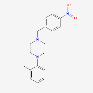 molecular formula C18H21N3O2 B5798183 1-(2-methylphenyl)-4-(4-nitrobenzyl)piperazine 