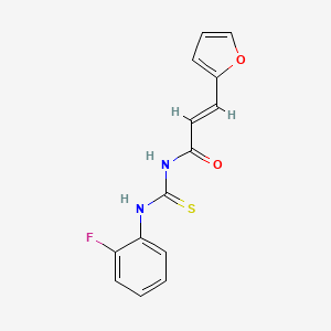 molecular formula C14H11FN2O2S B5798187 N-{[(2-fluorophenyl)amino]carbonothioyl}-3-(2-furyl)acrylamide 