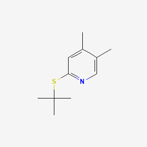 molecular formula C11H17NS B579819 2-Tert-butylmercapto-4,5-lutidine CAS No. 18794-51-9