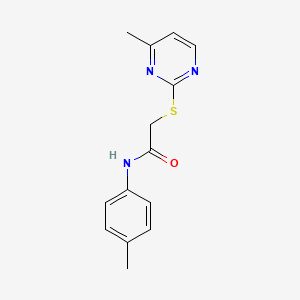 molecular formula C14H15N3OS B5798194 N-(4-methylphenyl)-2-[(4-methyl-2-pyrimidinyl)thio]acetamide 