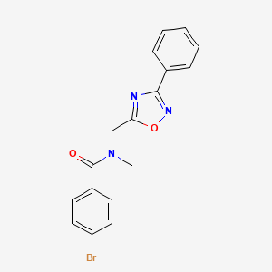 molecular formula C17H14BrN3O2 B5798201 4-bromo-N-methyl-N-[(3-phenyl-1,2,4-oxadiazol-5-yl)methyl]benzamide 
