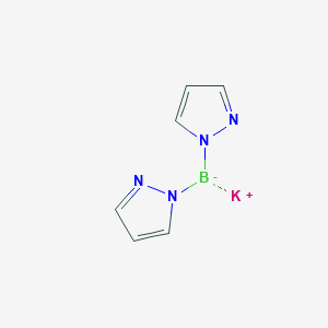 molecular formula C6H6BKN4 B579821 二(1-吡唑基)硼氢化钾 CAS No. 18583-59-0