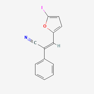 molecular formula C13H8INO B5798217 3-(5-iodo-2-furyl)-2-phenylacrylonitrile 