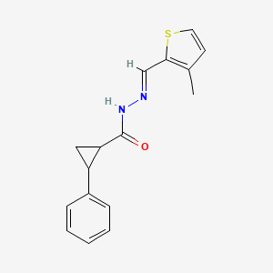 molecular formula C16H16N2OS B5798233 N'-[(3-methyl-2-thienyl)methylene]-2-phenylcyclopropanecarbohydrazide 