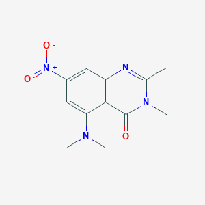 molecular formula C12H14N4O3 B5798241 5-(dimethylamino)-2,3-dimethyl-7-nitroquinazolin-4(3H)-one 
