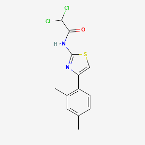 molecular formula C13H12Cl2N2OS B5798247 2,2-dichloro-N-[4-(2,4-dimethylphenyl)-1,3-thiazol-2-yl]acetamide 
