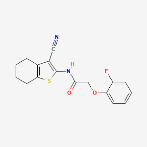 molecular formula C17H15FN2O2S B5798256 N-(3-cyano-4,5,6,7-tetrahydro-1-benzothien-2-yl)-2-(2-fluorophenoxy)acetamide 