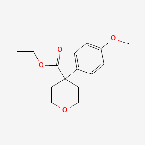 molecular formula C15H20O4 B5798264 ethyl 4-(4-methoxyphenyl)tetrahydro-2H-pyran-4-carboxylate 