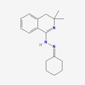 molecular formula C17H23N3 B5798272 3,3-dimethyl-3,4-dihydro-1(2H)-isoquinolinone cyclohexylidenehydrazone 