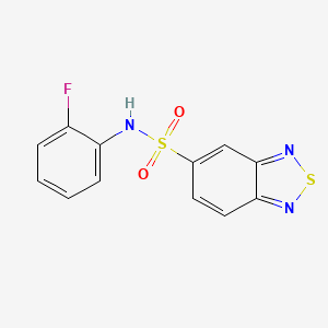 molecular formula C12H8FN3O2S2 B5798290 N-(2-fluorophenyl)-2,1,3-benzothiadiazole-5-sulfonamide 