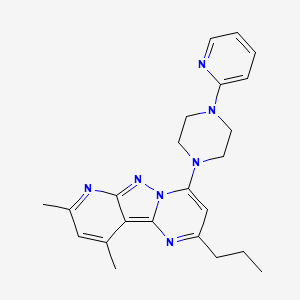 molecular formula C23H27N7 B5798309 8,10-dimethyl-2-propyl-4-[4-(2-pyridinyl)-1-piperazinyl]pyrido[2',3':3,4]pyrazolo[1,5-a]pyrimidine 