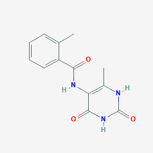 molecular formula C13H13N3O3 B5798315 N-(2,4-dihydroxy-6-methyl-5-pyrimidinyl)-2-methylbenzamide CAS No. 662155-86-4