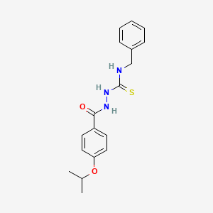 molecular formula C18H21N3O2S B5798316 N-benzyl-2-(4-isopropoxybenzoyl)hydrazinecarbothioamide 