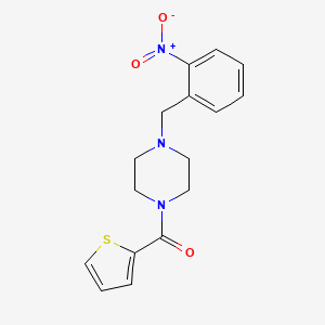molecular formula C16H17N3O3S B5798322 1-(2-nitrobenzyl)-4-(2-thienylcarbonyl)piperazine 