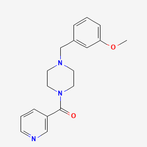molecular formula C18H21N3O2 B5798329 1-(3-methoxybenzyl)-4-(3-pyridinylcarbonyl)piperazine 