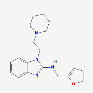 molecular formula C19H24N4O B5798337 N-(2-furylmethyl)-1-[2-(1-piperidinyl)ethyl]-1H-benzimidazol-2-amine 