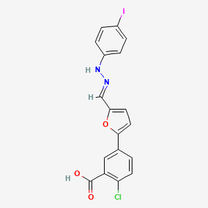 molecular formula C18H12ClIN2O3 B5798343 2-chloro-5-{5-[2-(4-iodophenyl)carbonohydrazonoyl]-2-furyl}benzoic acid 
