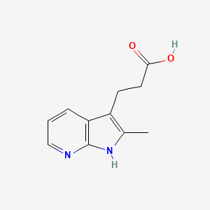 B579835 3-(2-Methyl-1H-pyrrolo[2,3-b]pyridin-3-yl)propanoic acid CAS No. 18502-18-6