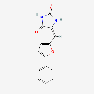 molecular formula C14H10N2O3 B5798363 5-[(5-phenyl-2-furyl)methylene]-2,4-imidazolidinedione 