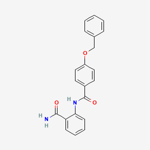 molecular formula C21H18N2O3 B5798385 2-{[4-(benzyloxy)benzoyl]amino}benzamide 