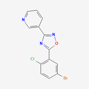 3-[5-(5-bromo-2-chlorophenyl)-1,2,4-oxadiazol-3-yl]pyridine