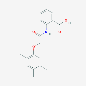 molecular formula C18H19NO4 B5798406 2-{[(2,4,5-trimethylphenoxy)acetyl]amino}benzoic acid 
