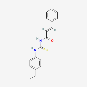 molecular formula C18H18N2OS B5798412 N-{[(4-ethylphenyl)amino]carbonothioyl}-3-phenylacrylamide 