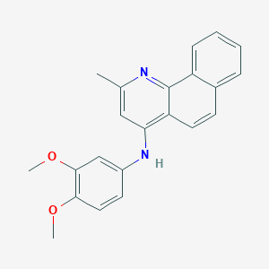 molecular formula C22H20N2O2 B5798435 N-(3,4-dimethoxyphenyl)-2-methylbenzo[h]quinolin-4-amine 